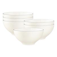 MÜSLISCHALEN Savona Fine Diamond creme ø 15,7 cm 6er Set - Creme, Keramik (15.7cm) - Seltmann Weiden