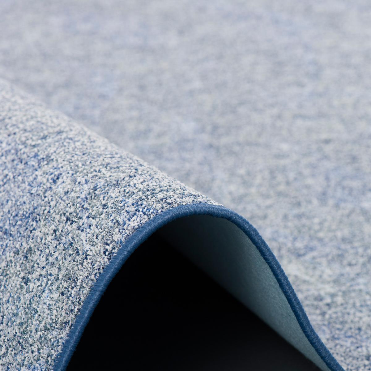 SCHLINGENTEPPICH MEMORY MELIERT LÄUFER - Blau, Textil (100/200cm) - Snapstyle