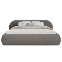 POLSTERBETT Shels Low Braun 140x200 cm - Schwarz/Braun, Kunststoff/Textil (140/200cm) - Selsey