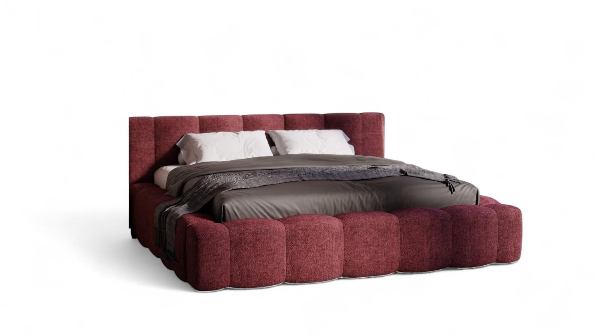 POLSTERBETT Lizeth In Perfect Harmony - Rot, Holzwerkstoff/Textil (120/200cm) - Fun Möbel