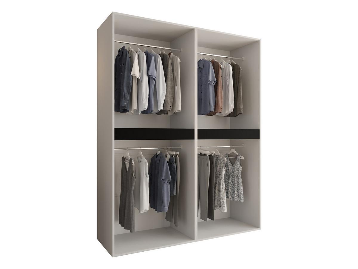 DREHTÜRENSCHRANK Espresso 180 cm - Schwarz/Weiß, Holzwerkstoff/Kunststoff (180/203/50cm) - MIRJAN24