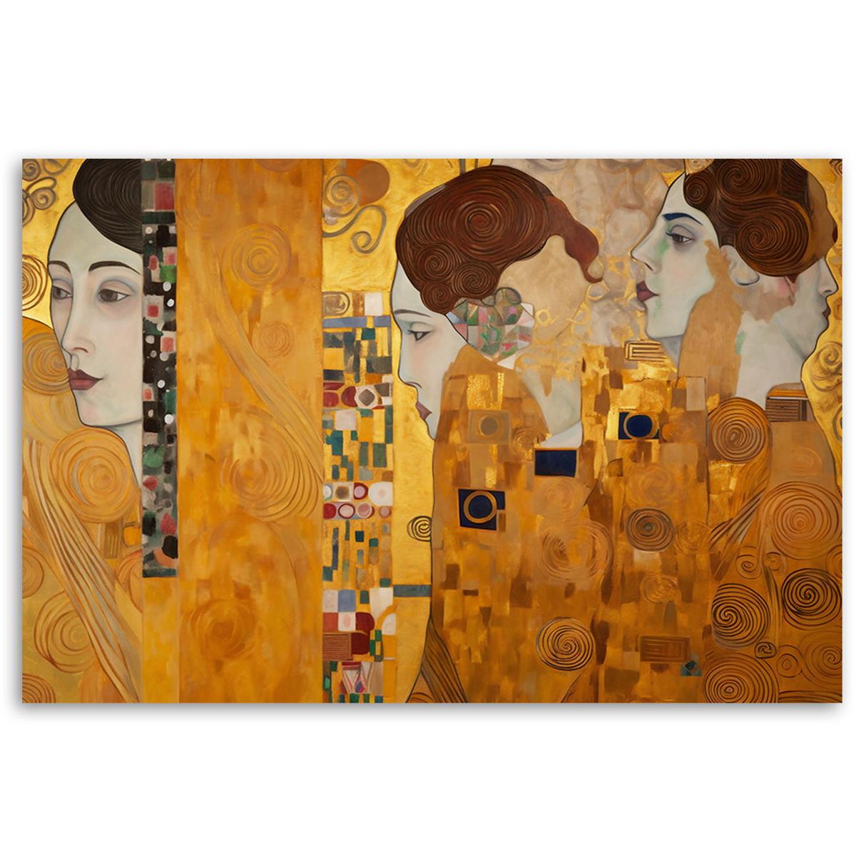 KUNSTDRUCK Gold 90/60 cm - Goldfarben, Textil (90/60cm) - KUNSTLOFT