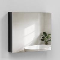 SPIEGELSCHRANK Schwarz 85/65/14,5 cm - Schwarz, Metall (85/65/14.5cm) - EMKE