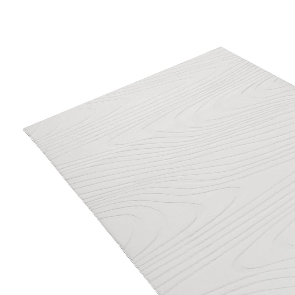KUNSTFELLTEPPICH Cremeweiß 160/160 cm Ontake - Creme/Weiß, Kunststoff (160/160cm) - Beliani
