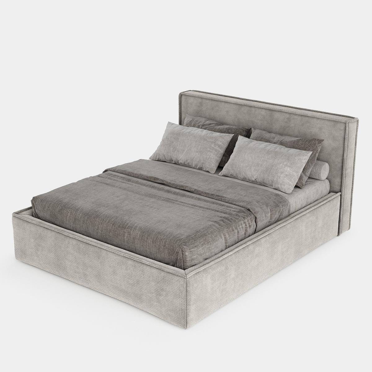 POLSTERBETT Sato mit Stauraum 120/200 cm Beige im Bonita Stoff - Beige/Schwarz, Holz/Holzwerkstoff (120/200cm) - AltaBeds