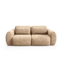 SOFA Camilla 3 Sitzplätze Beige - Beige, Holz (266/95/121cm) - Petits-meubles