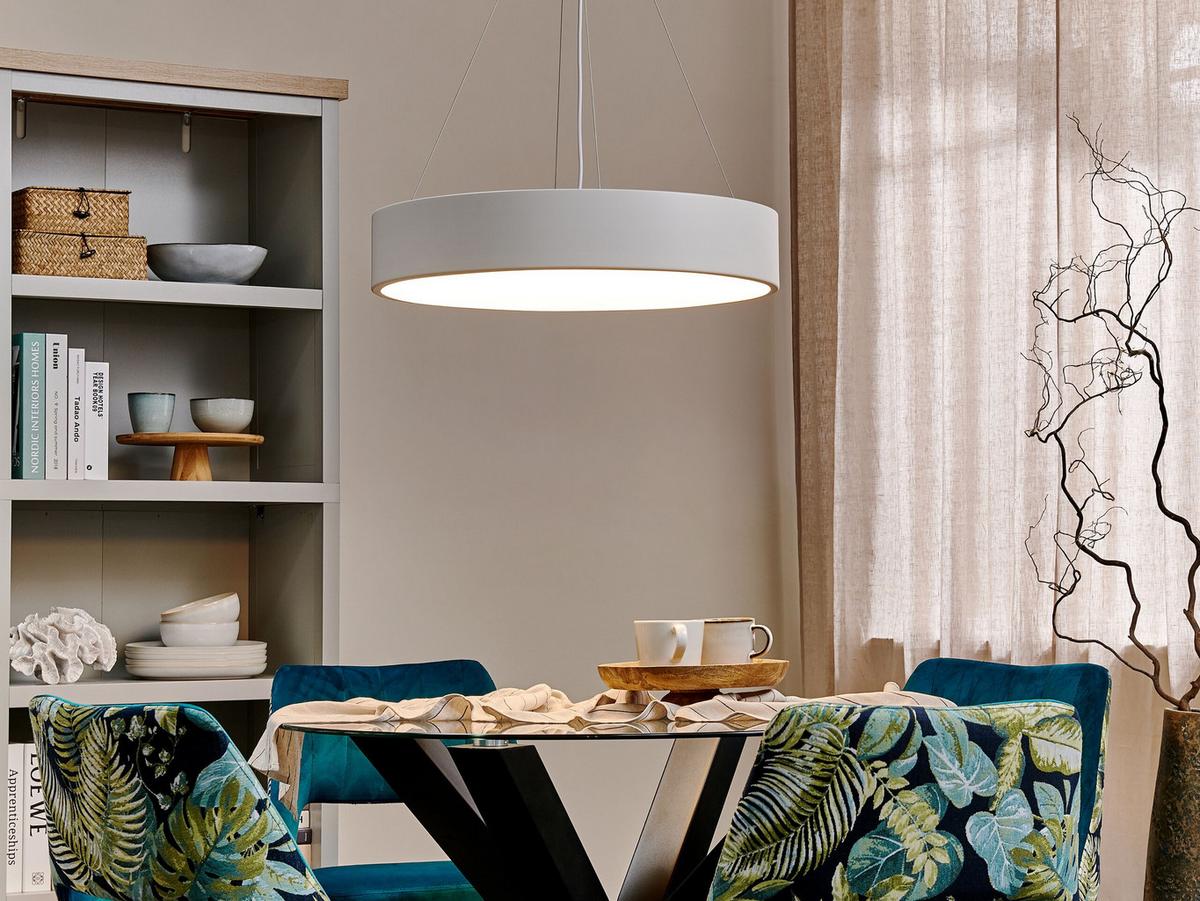 HÄNGELEUCHTE Balili 60/60/175 cm - Weiß, Metall (60/60/175cm) - Beliani