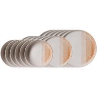 TELLER-SET Trio Braun 18-tlg. - Braun, Keramik (2/2/2cm) - Ritzenhoff Breker
