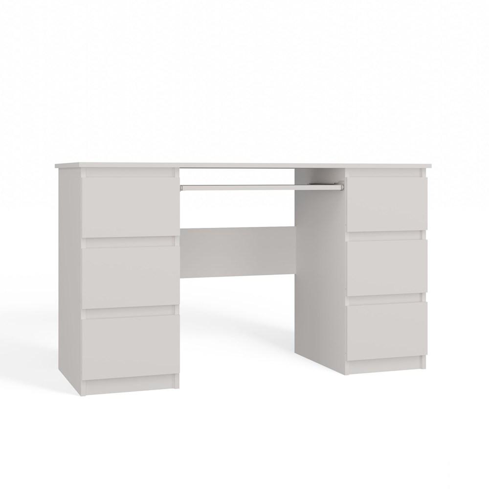 SCHREIBTISCH Weiß 130/76/51 - Weiß, Holzwerkstoff (90/50/76cm) - RAUMHIRSCH FURNITURE
