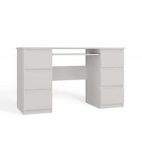 SCHREIBTISCH Weiß 130/76/51 - Weiß, Holzwerkstoff (90/50/76cm) - RAUMHIRSCH FURNITURE
