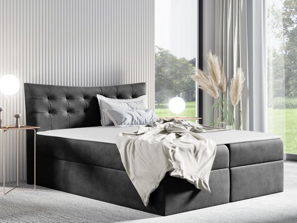BOXBETT Havana - H3 - Grau, Holz (120/200cm) - MIRJAN24