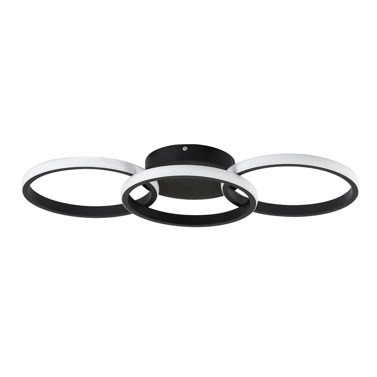 LED-DECKENLEUCHTE Ferdinand 60/24/4 cm - Schwarz, Metall (60/24/4cm) - Nettlife