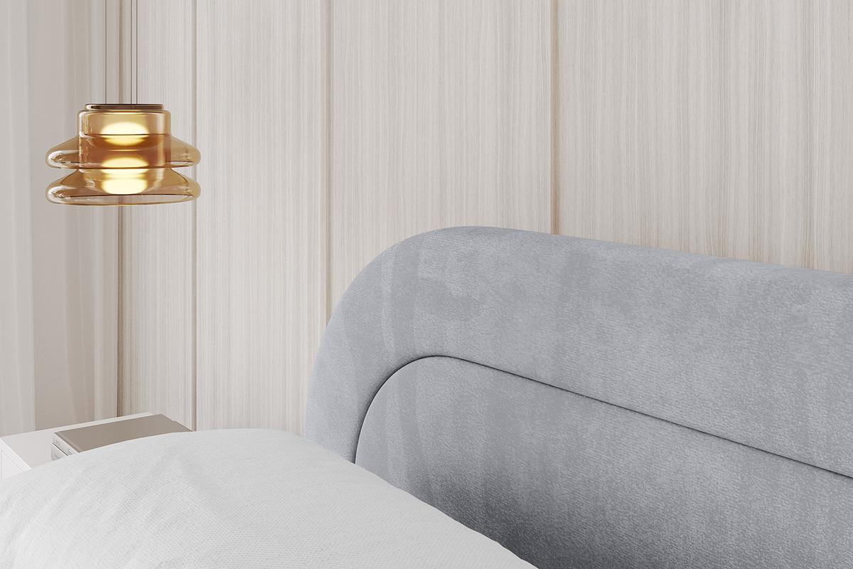 POLSTERBETT mit Bettkasten und Lattenrost, Bett mit Matratze H3/H4 - LERIS-v1 180x200 Hellgrau - Hellgrau, Holzwerkstoff/Textil (180/200cm) - ALTDECOR