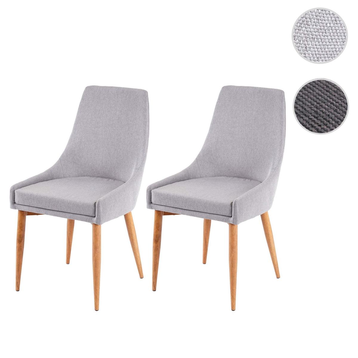 ESSZIMMERSTUHL Hellgrau 2er-Set - Hellgrau/Grau, Textil (50/89/60cm) - MCW