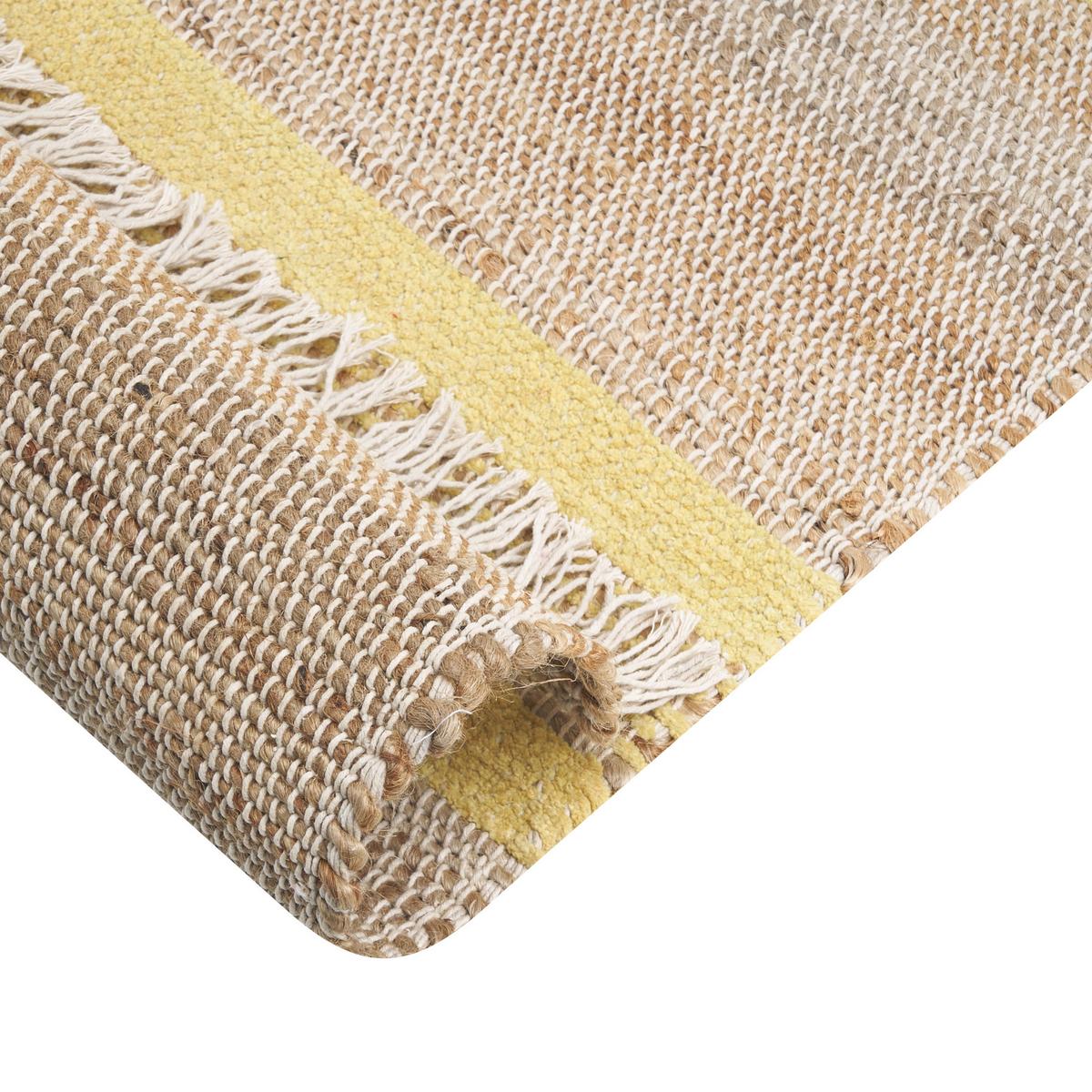 TEPPICH geflochten Talpur 230/160 cm - Beige, Naturmaterialien (160/230cm) - Beliani