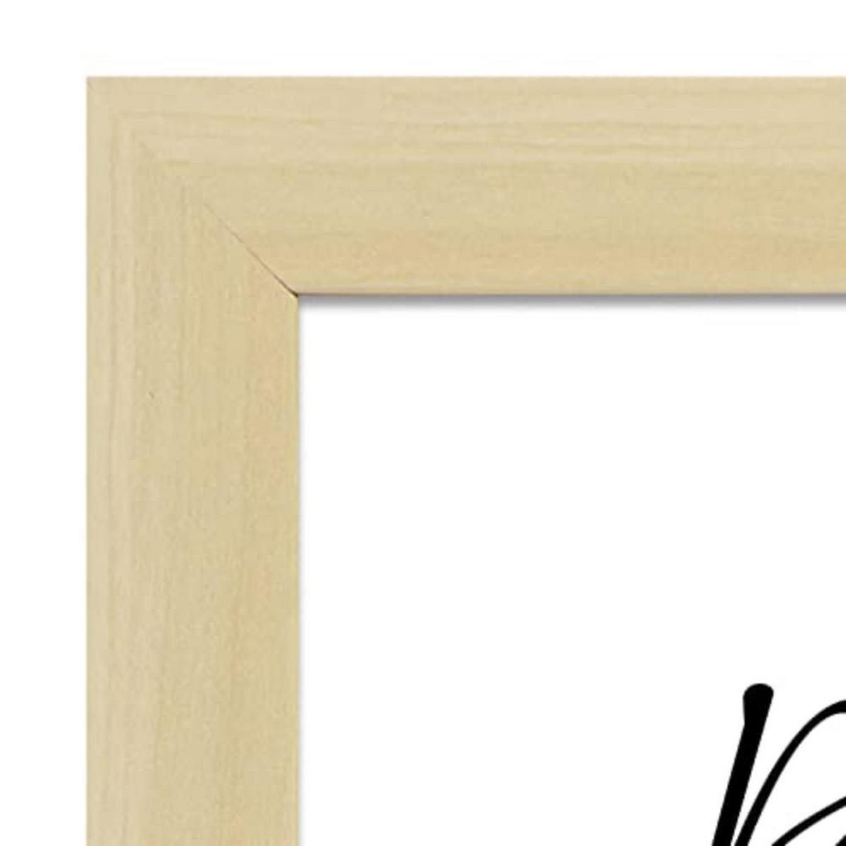 POSTER Set mit 4 Küche TypografieStil A3 Rahmen aus hellem Holz - Beige, Papier (29.7/3cm) - Nacnic
