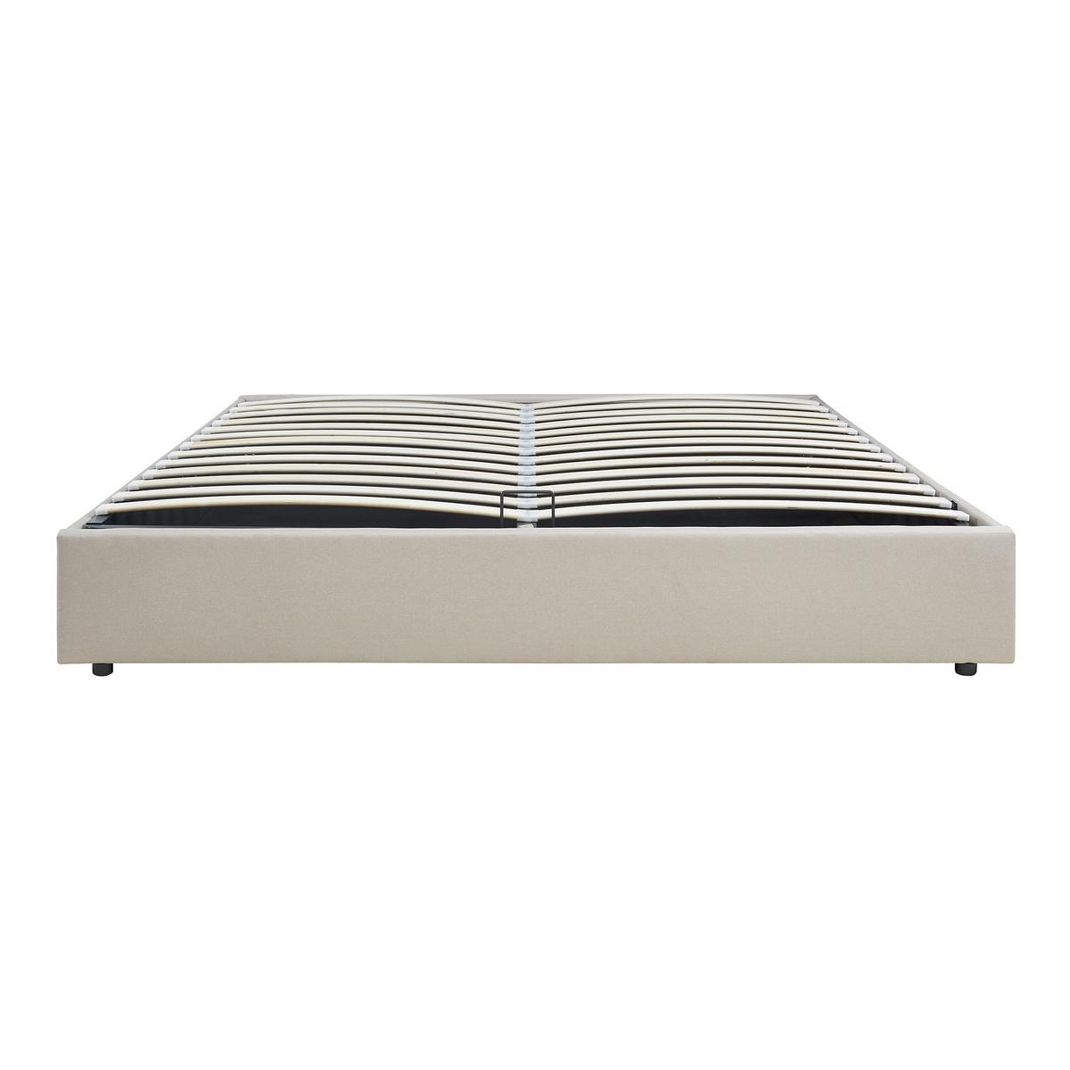 POLSTERBETT Nola - Beige, Holzwerkstoff/Kunststoff (180/200cm) - [en.casa]