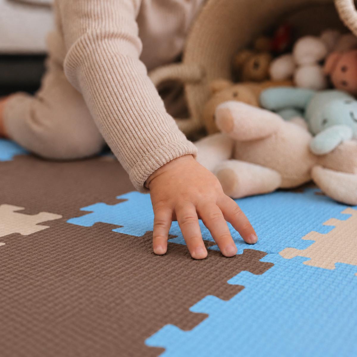 SPIELMATTE ab Null - 270/90 cm Puzzlematte Beige - Multicolor, Kunststoff (30/30cm) - Littletom