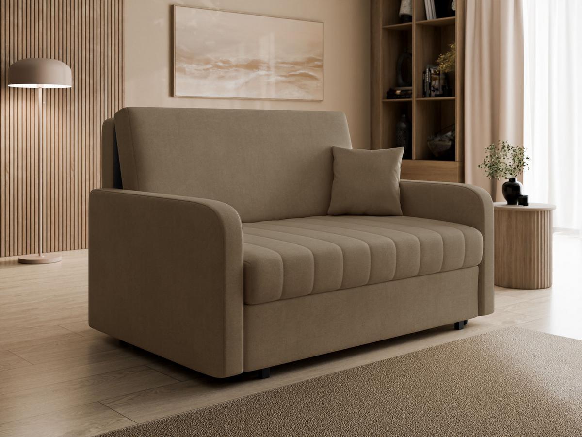 SCHLAFSOFA Viva Silk III - Schwarz/Braun, Holz/Textil (152/85/98cm) - MIRJAN24
