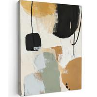 LEINWANDBILD Farbe - Abstrakt - Farben Room Decor 30x40 cm - Currygelb, Textil (30/40cm) - MuchoWow