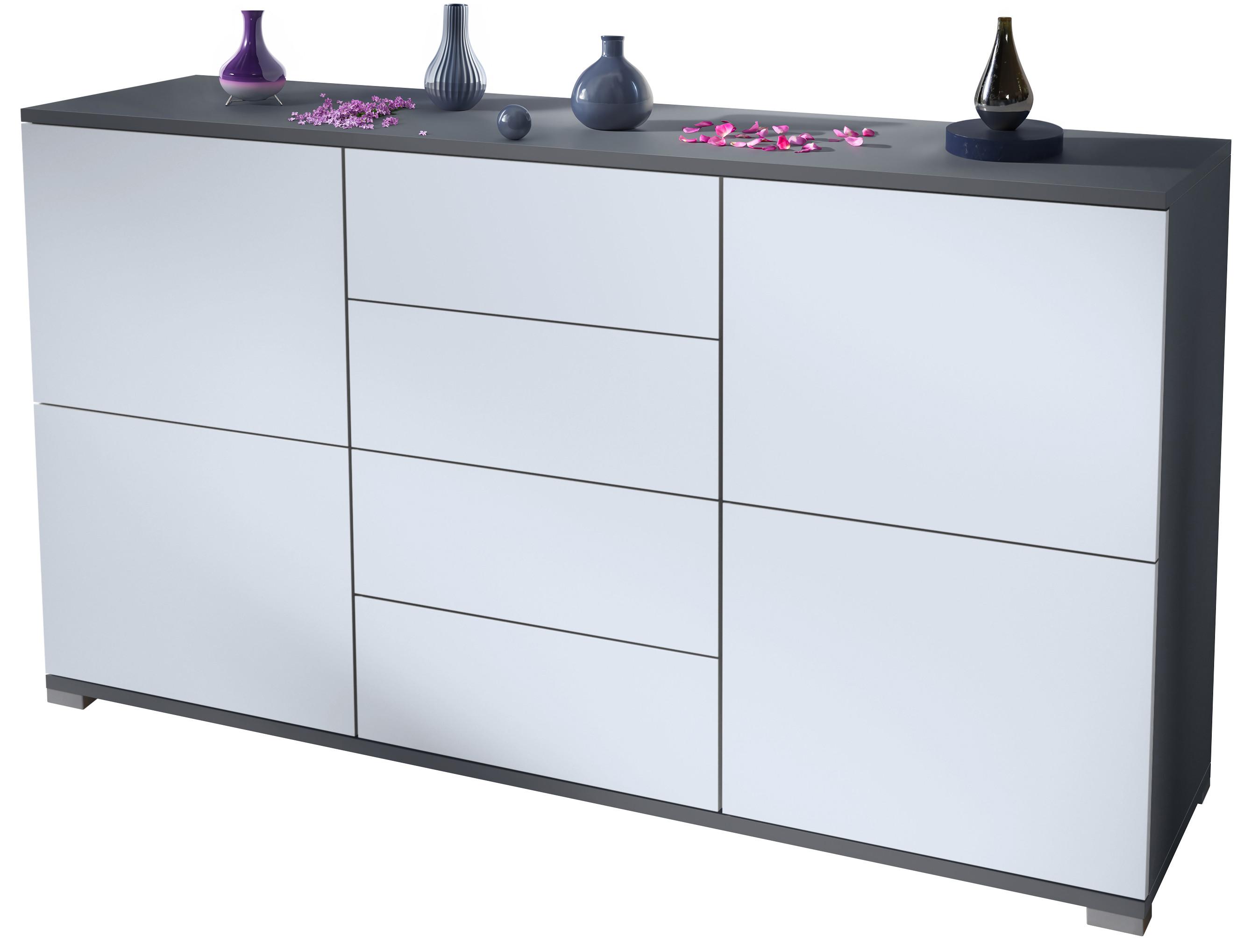 SIDEBOARD Rova Weiß matt - Weiß, Holzwerkstoff (138.5/75.5/35cm) - Vladon