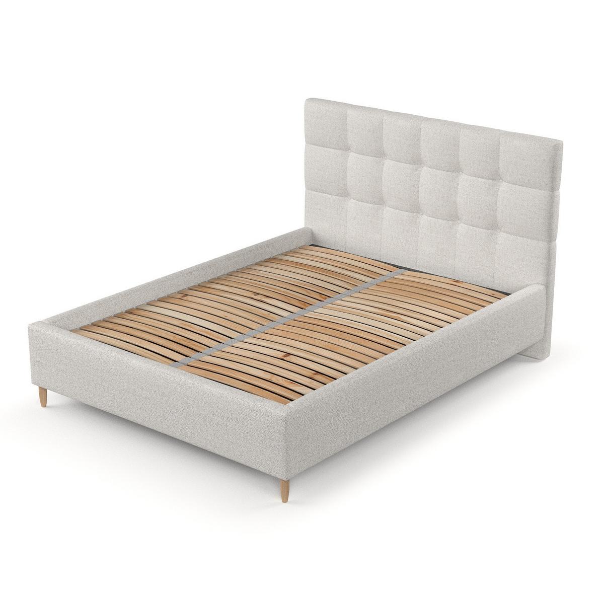 POLSTERBETT Cora 120/200 cm Hellbeige im Riva Stoff - Beige/Naturfarben, Holz/Holzwerkstoff (120/200cm) - AltaBeds