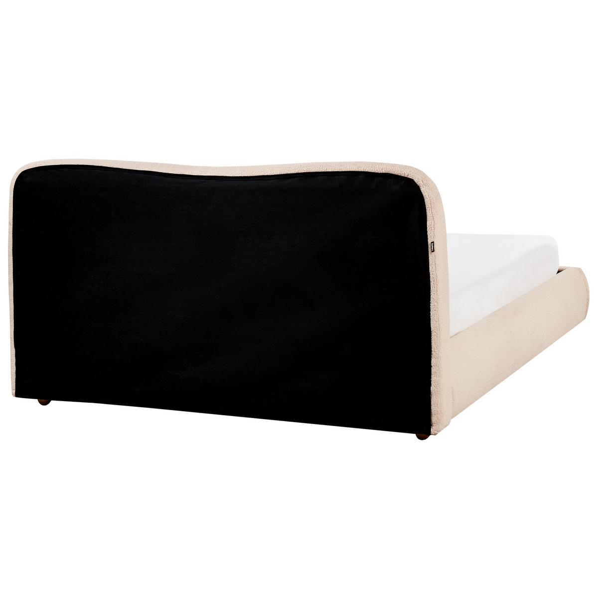 BETT mit Stauraum 160x200 cm Beige Blagnac - Beige, Textil (160/200cm) - Beliani