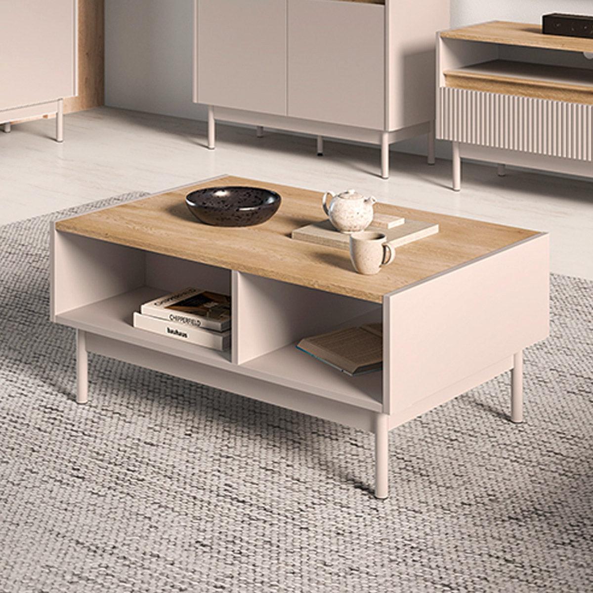 COUCHTISCH Connie Kaschmir und Holz - Kaschmir, Holzwerkstoff (60/89.8/40cm) - Petits-meubles