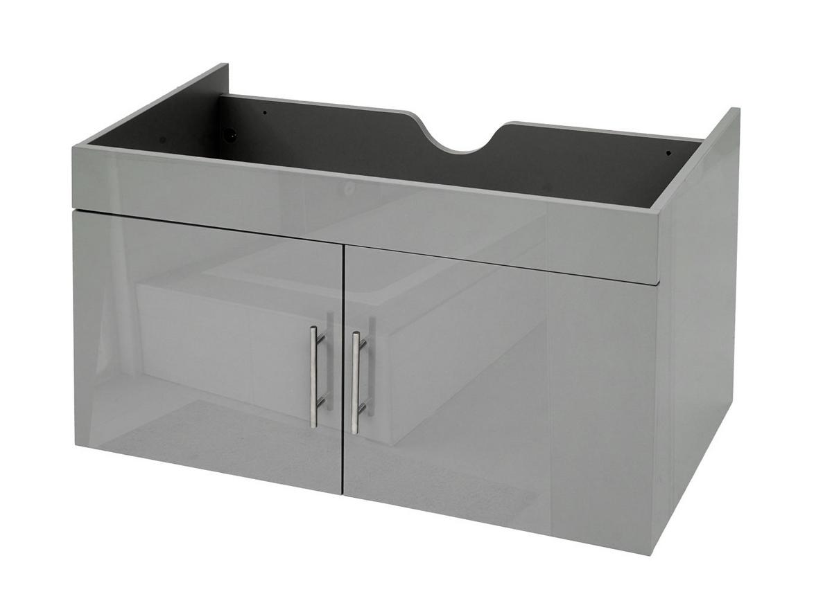 WASCHBECKENUNTERSCHRANK Grau - Grau, Holz (90/48/46cm) - MCW