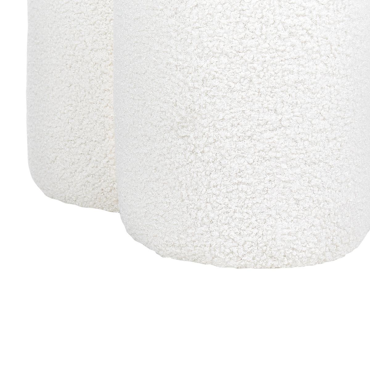 POUF Cremeweiß Carrington - Weiß, Textil (40/45/40cm) - Beliani