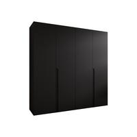 DREHTÜRENSCHRANK Mila I 200 - Schwarz, Holzwerkstoff/Kunststoff (200/202/52cm) - MIRJAN24