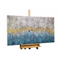 ÖLGEMÄLDE 140/70 cm - Blau/Grau, Holz/Textil (140/70cm) - KUNSTLOFT