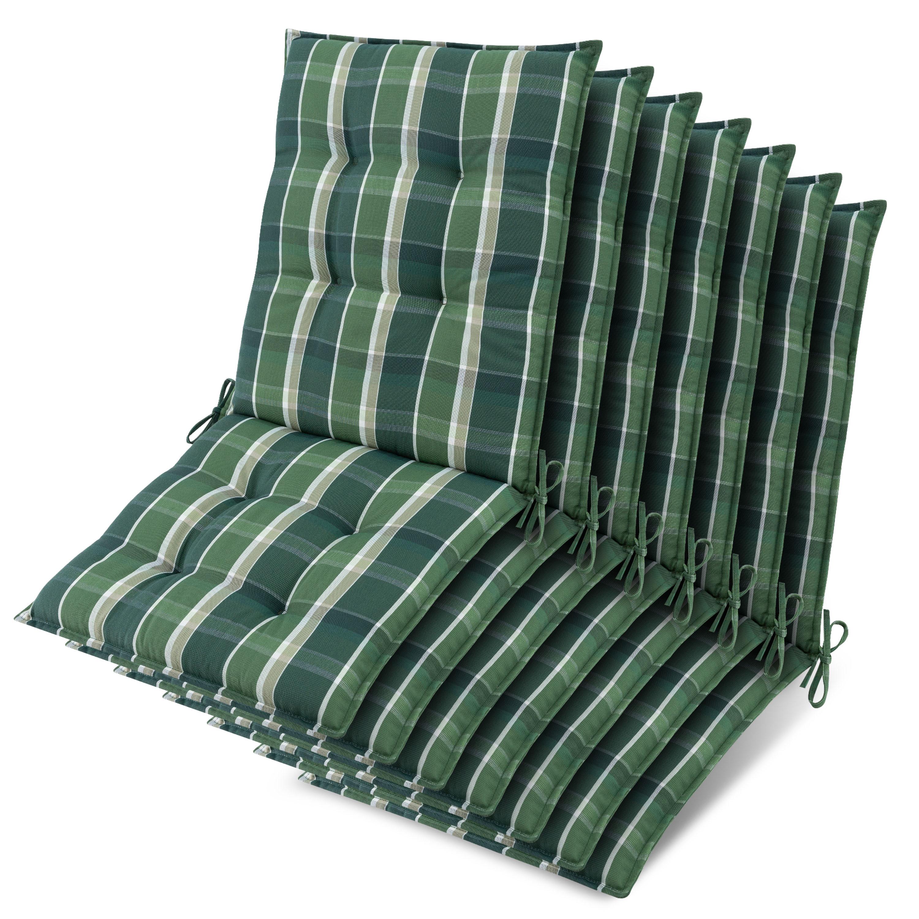 NIEDERLEHNER Sun-NL 105x50x8cm Grün-Kariert (7tlg) - Dunkelgrün, Textil (50/100cm) - Beautissu 