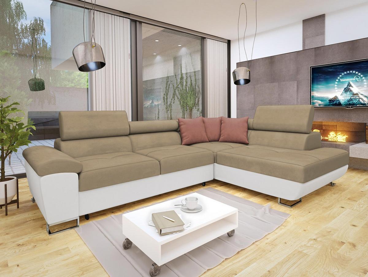 ECKSOFA Cotere, Seite: Rechts - Naturfarben, Holz/Textil (270/202cm) - MIRJAN24