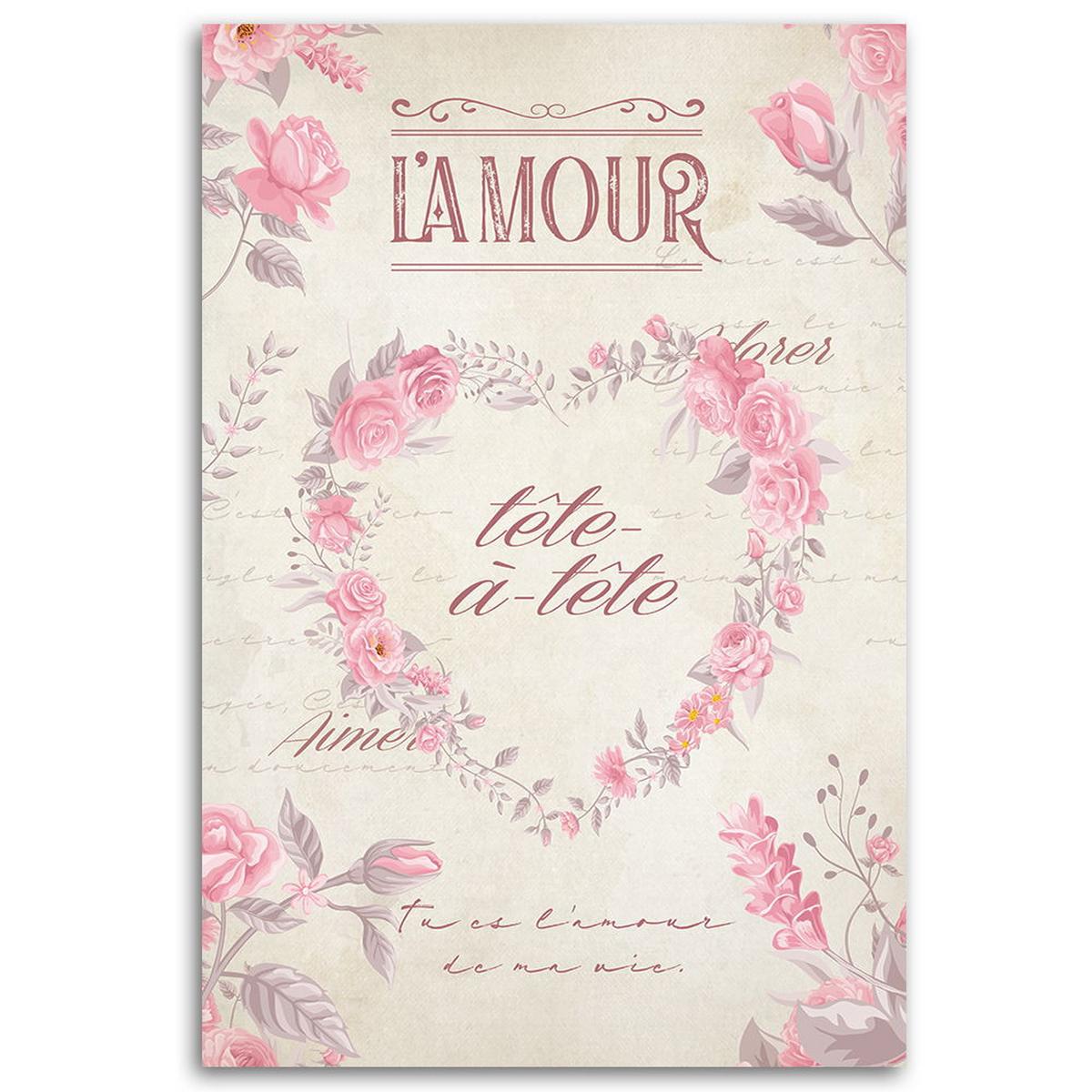 KUNSTDRUCK Rosa 70/100 cm - Pink, Textil (70/100cm) - KUNSTLOFT