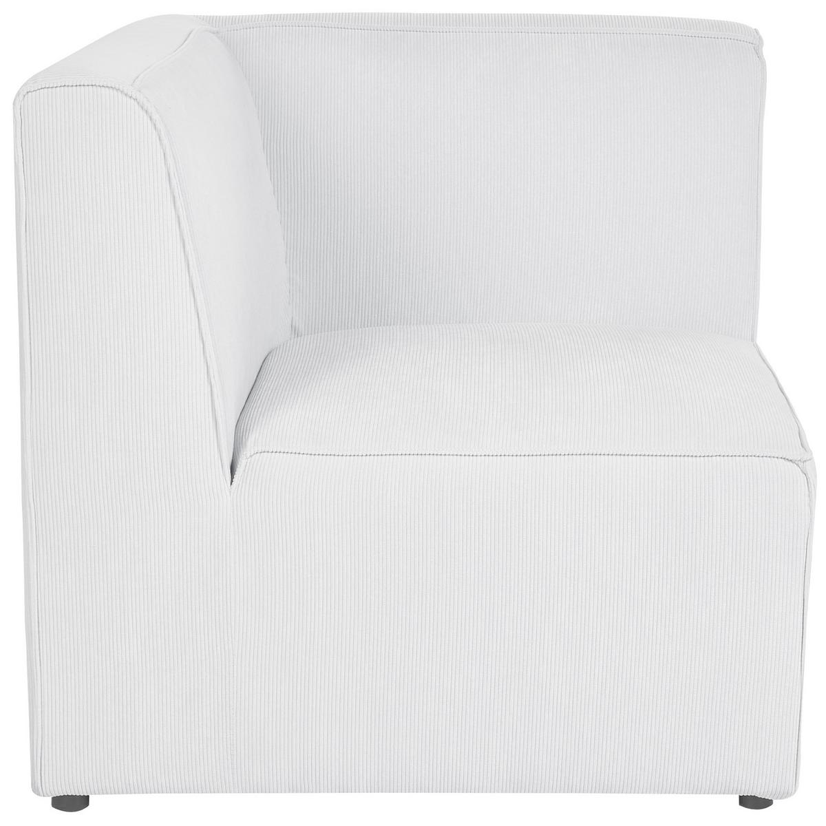 2-SITZER-SOFA Cord cremeweiß Lemvig - Weiß, Textil (166/78/83cm) - Beliani