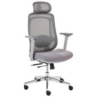 BÜROSTUHL Grau Olyra - Grau, Textil (60/119/72cm) - Beliani