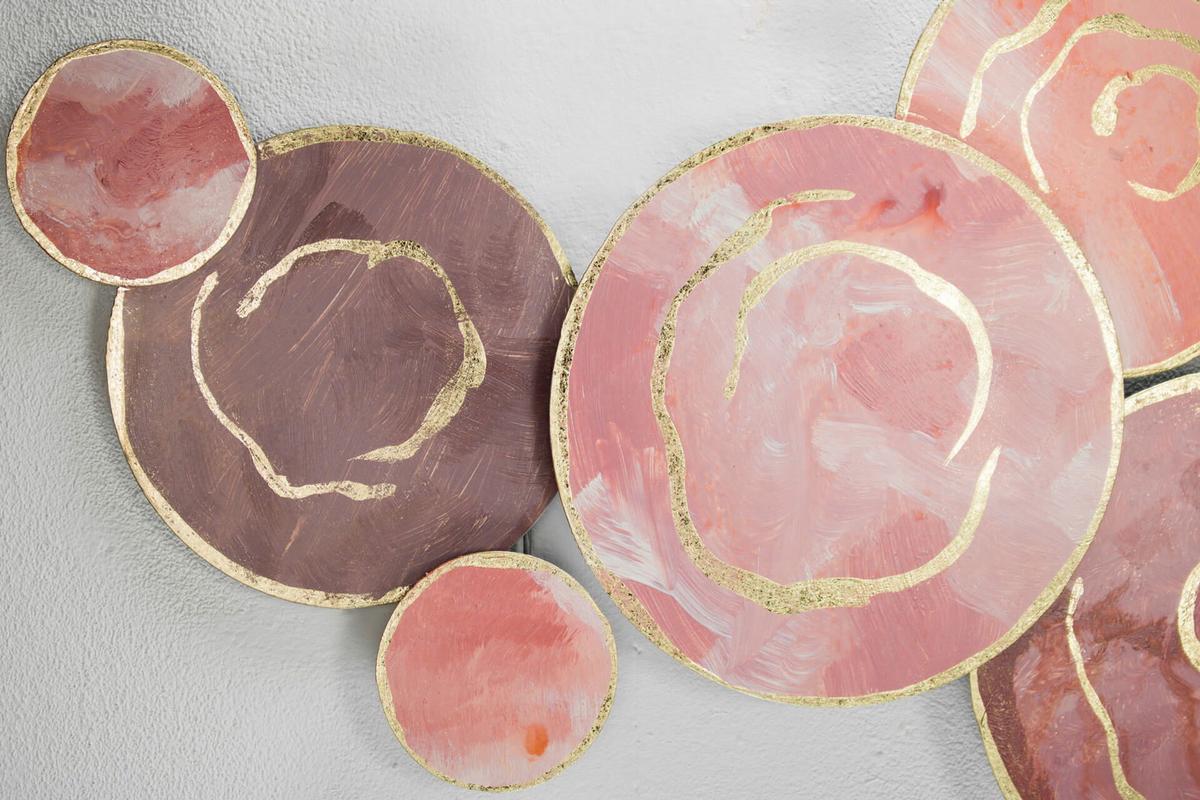 WANDDEKO Rot 120/60 cm - Pink/Rot, Metall (3/60/6cm) - KUNSTLOFT