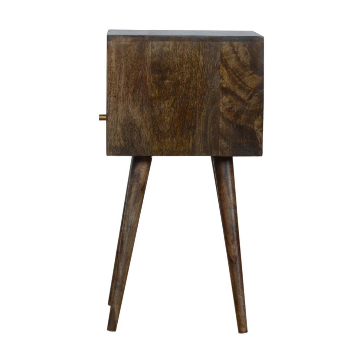 NACHTTISCH 1 Schublade, 1 offenes Regal, Graubraun - Braun, Holz (30/57/30cm) - Artisan Furniture