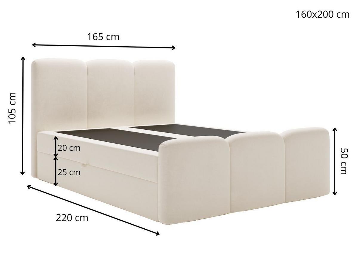 BOXBETT Campi 160x200 Beige - Beige, Holz/Textil (160/200cm) - Graingold
