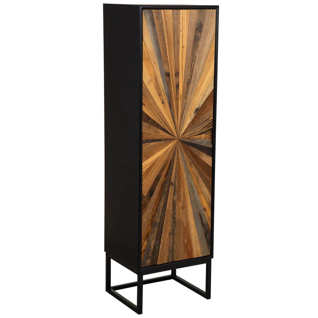 SCHRANK aus Holz, schwarz, 41x37x140cm - Schwarz, Holzwerkstoff (40.5/139.5/37cm) - Wanderlust