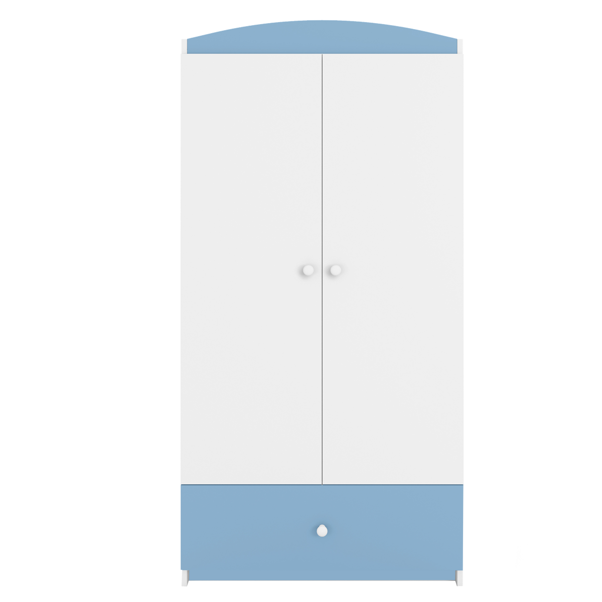 KINDERKLEIDERSCHRANK Basic - Blau, Holzwerkstoff (90/175/52cm) - RAUMHIRSCH FURNITURE