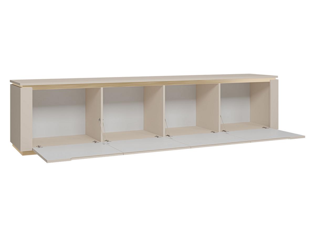 TV-LOWBOARD Hilafin 4K - Sandfarben/Goldfarben, Holzwerkstoff/Kunststoff (219/50/40cm) - MIRJAN24