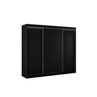 KLEIDERSCHRANK BEROG - 250 cm - Schwarz - Schwarz, Holzwerkstoff (250/215/61cm) - ALTDECOR