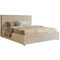 POLSTERBETT LERIO CLASSIC 140/200 - Creme Plüsch - Multipocket-Matratze - Creme, Textil (140/200cm) - MKS