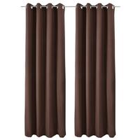 VORHANG Amelie TO mit Öse 140x245cm Braun (2tlg) - Braun, Textil (140/245/1cm) - Beautissu 