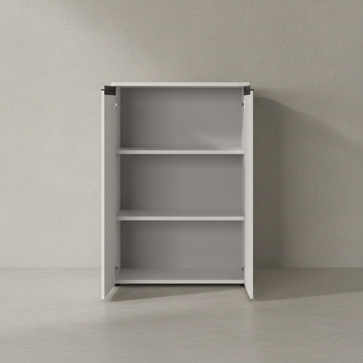 AKTENSCHRANK 2-türig Soft-Close, 3 Ordnerhöhen 81x120x40 cm Greige - Beige, Holzwerkstoff (81/120/40cm) - KADIMA DESIGN
