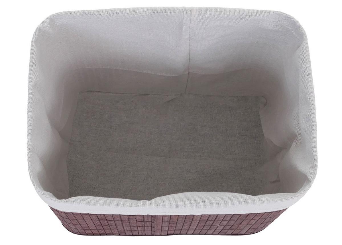 AUFBEWAHRUNGSKORB Kastanienbraun, Cremeweiß 2er-Set - Kastanienfarben/Creme, Holz (33/23cm) - MCW