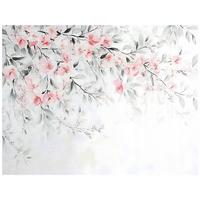 FOTOTAPETE Blumen Blätter Grün Schlafzimmer 300x210 - Multicolor, Papier (300/210cm) - Wallarena
