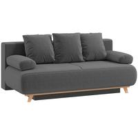 SCHLAFSOFA Cord Grau - Beige/Grau, Kunststoff/Textil (100/84/188cm) - HOMCOM
